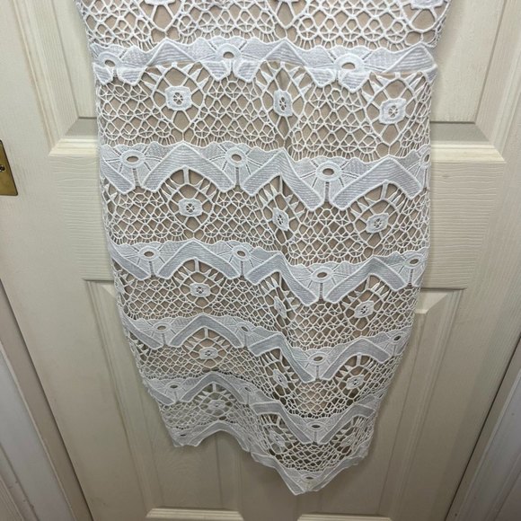 Lulu's Sway Away White Crochet Lace Dress Size Small - Picture 6 of 11